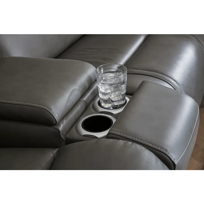 5Z-Harrenhurst 3-Piece Power Reclining Sectional Loveseat with Console