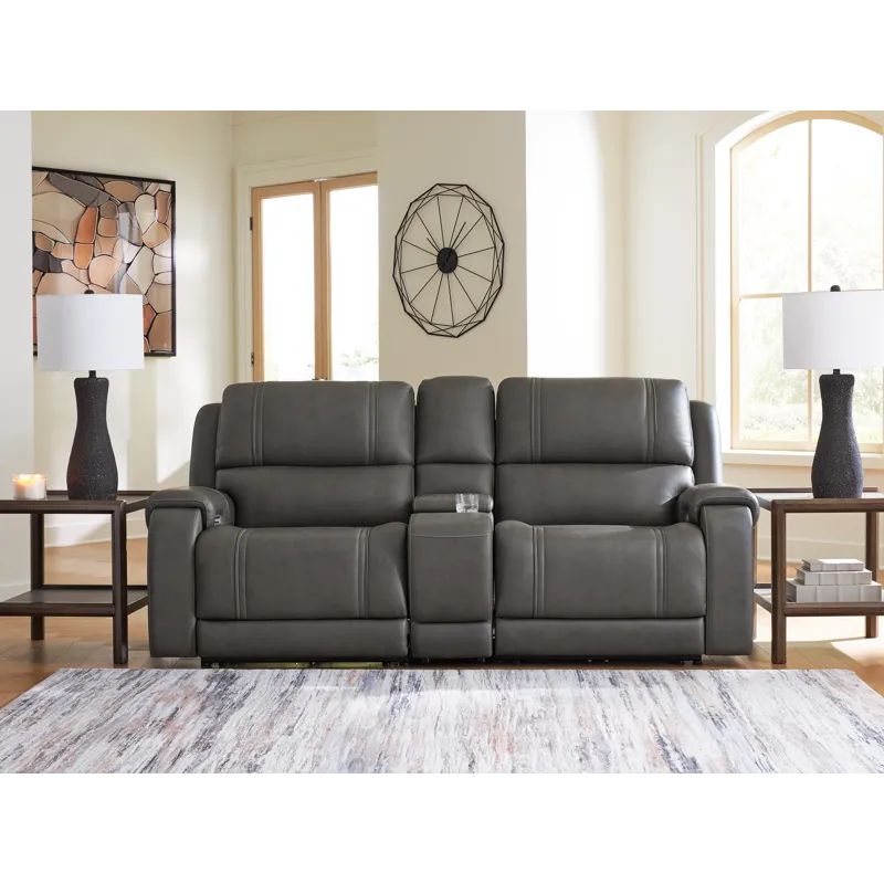 5Z-Harrenhurst 3-Piece Power Reclining Sectional Loveseat with Console