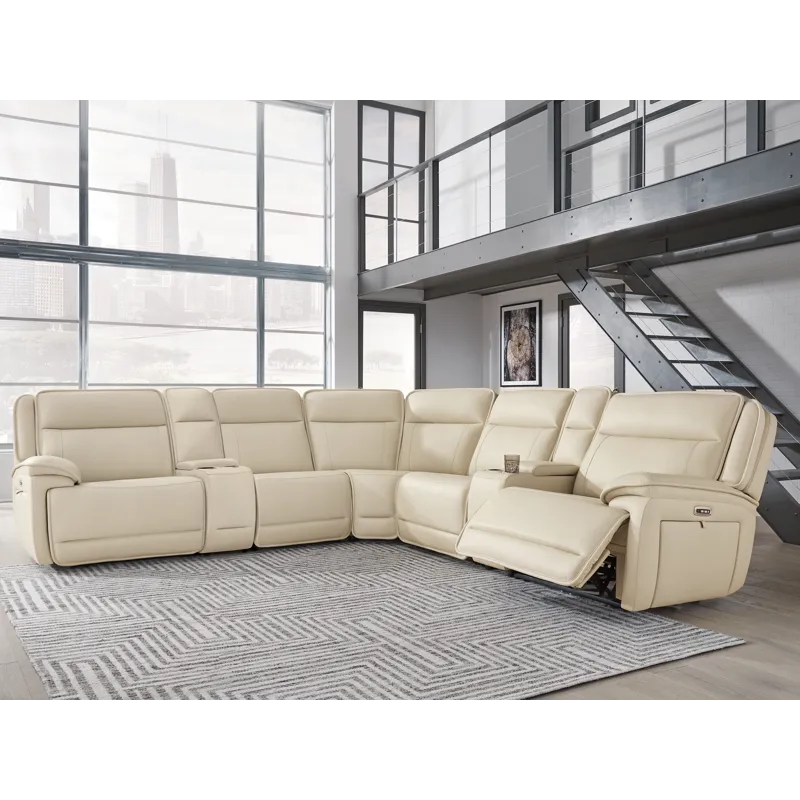 Double Deal 7-Piece Reclining Sectional with 2 Consoles