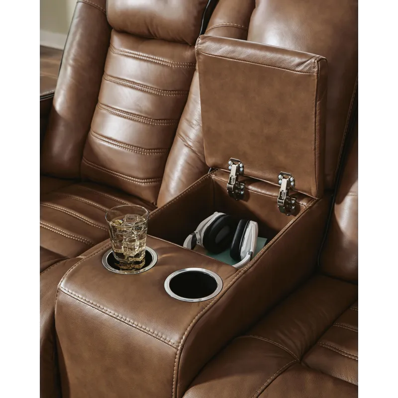 Gruaro Power Reclining Loveseat with Console