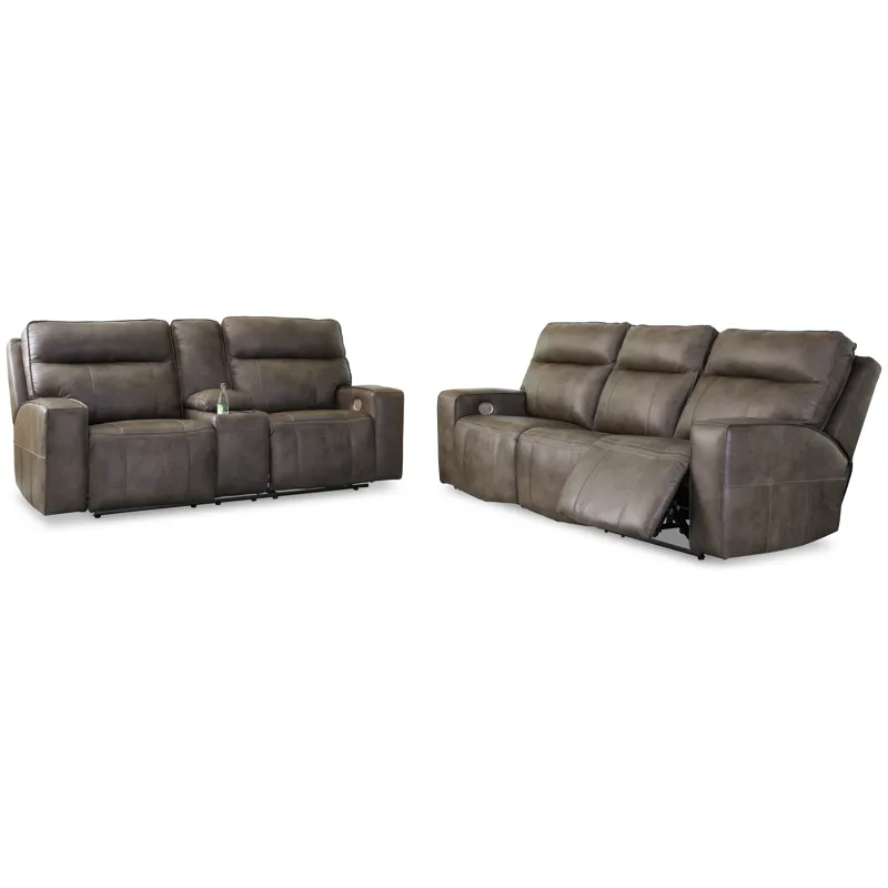 Game Plan Power Reclining Sofa and Loveseat