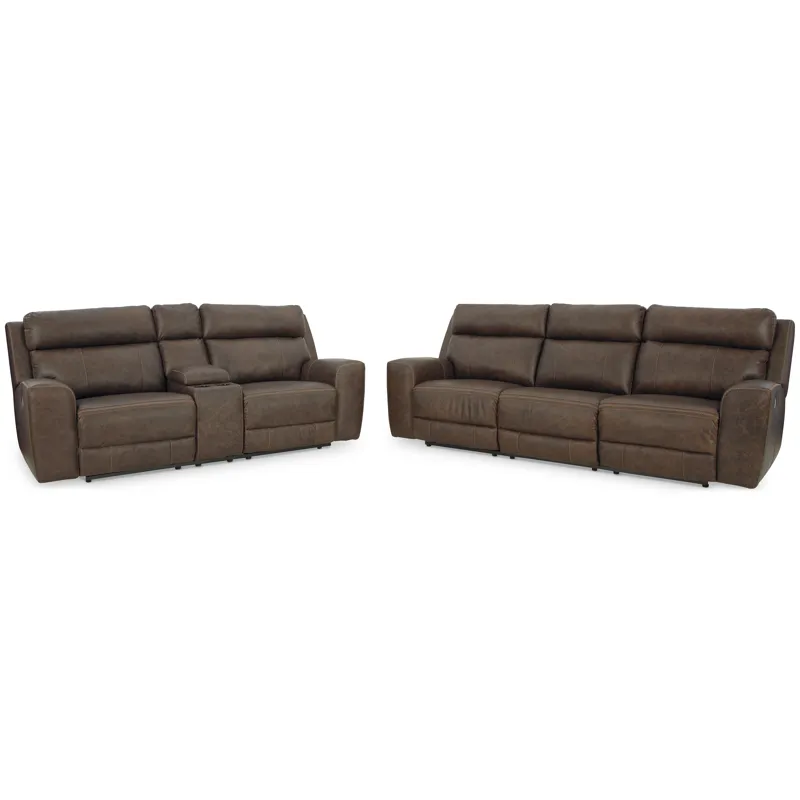Roman Power Reclining Sofa and Loveseat