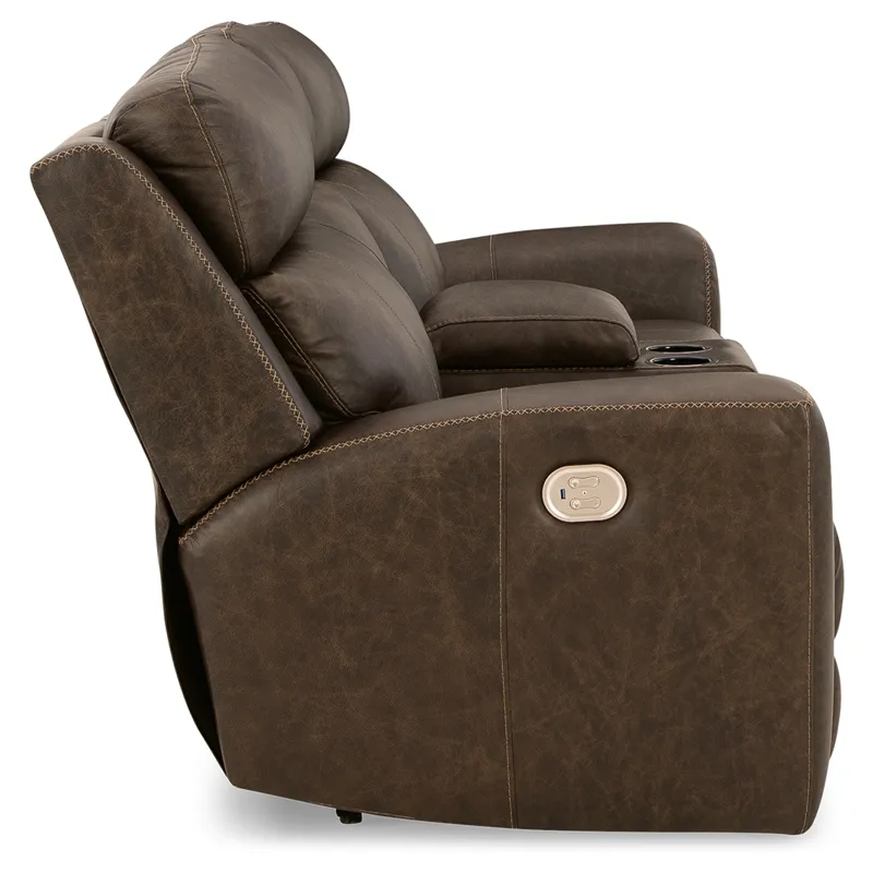 Roman Power Reclining Loveseat with Console