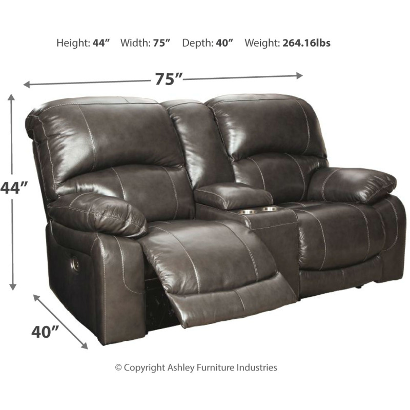 Hallstrung Power Reclining Loveseat with Console