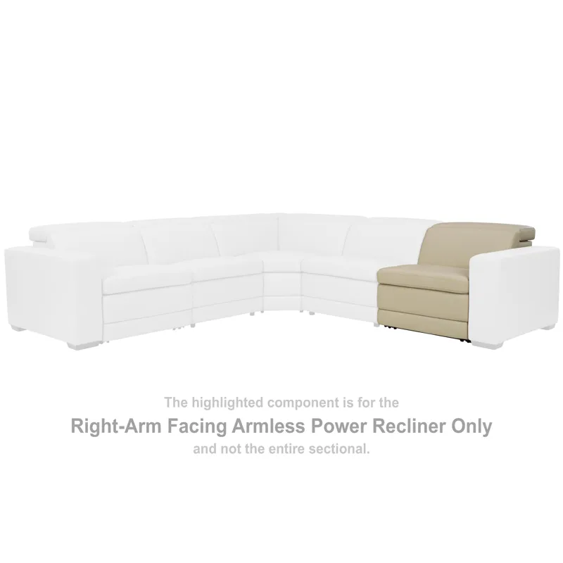 Texline Right-Arm Facing Armless Power Recliner