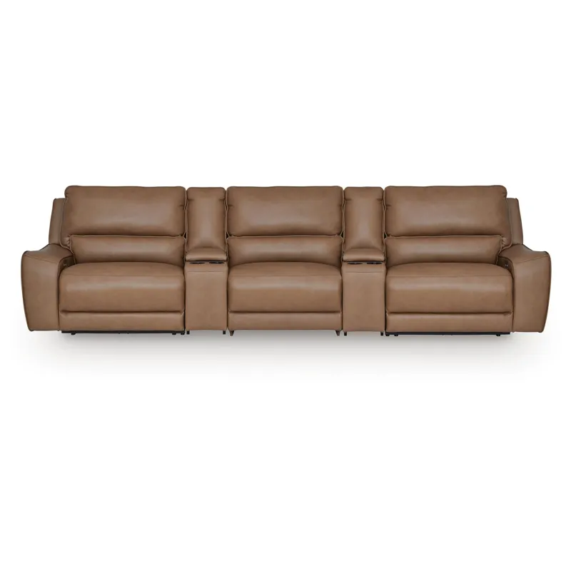 Silverbrooke 5-Piece Reclining Sectional with Storage Consoles