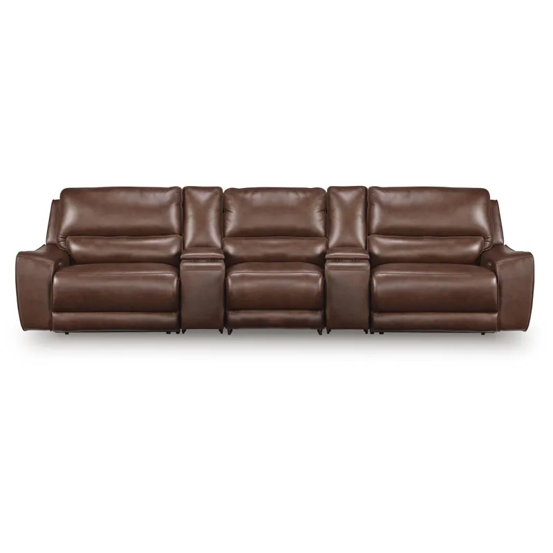 Silverbrooke 5-Piece Reclining Sectional with Storage Consoles