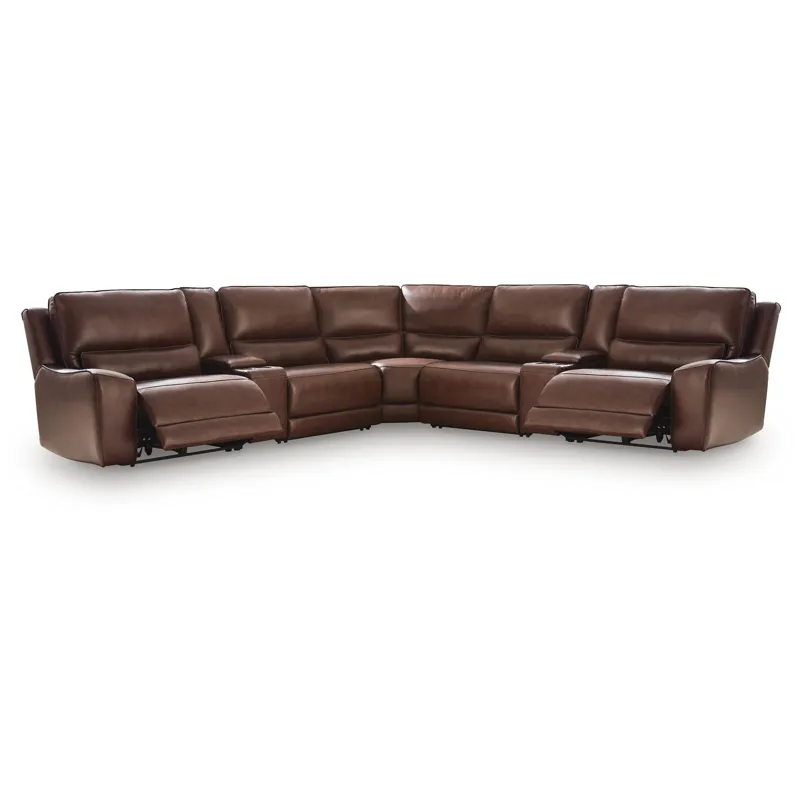 DeepWakes 7-Piece Reclining Sectional with Storage Consoles