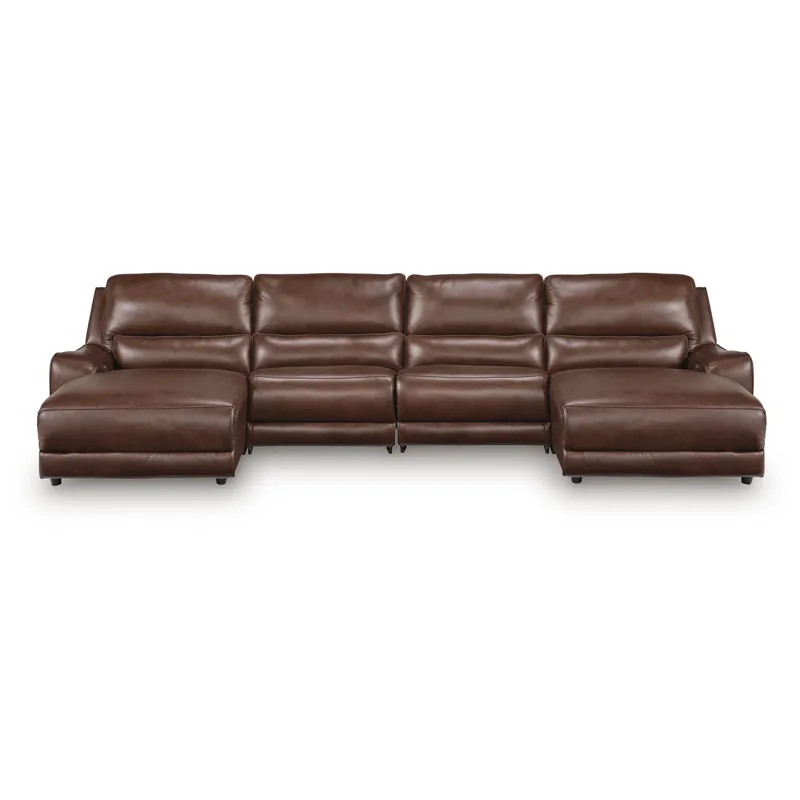 DeepWakes 4-Piece Reclining Sectional with Double Chaise