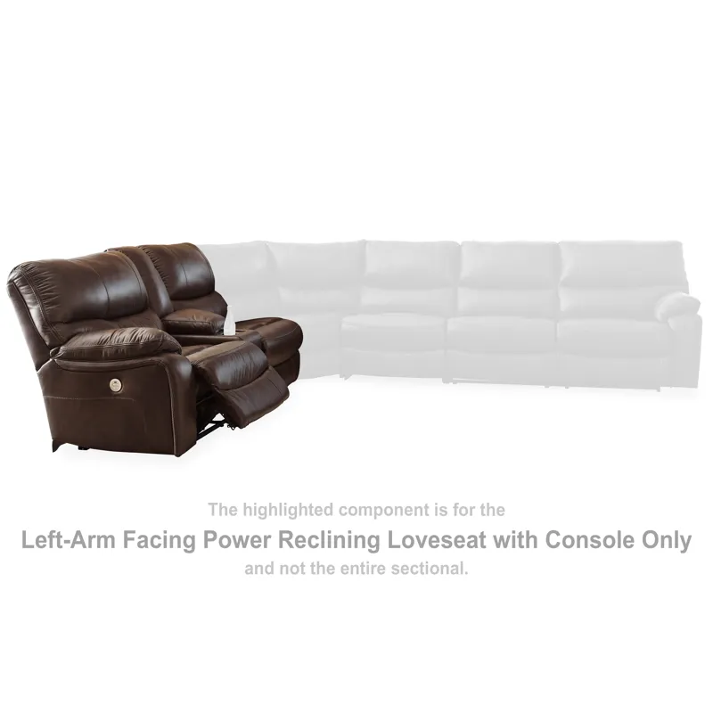 Family Circle Left-Arm Facing Power Reclining Loveseat with Console
