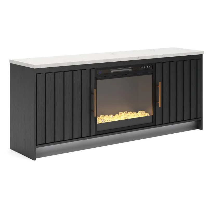 Cadmori 63\" TV Stand with Electric Fireplace
