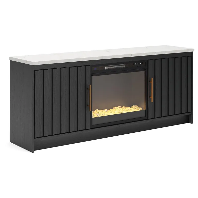 Cadmori 63\" TV Stand with Electric Fireplace