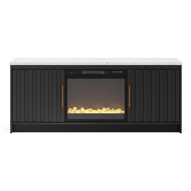 Cadmori 63\" TV Stand with Electric Fireplace