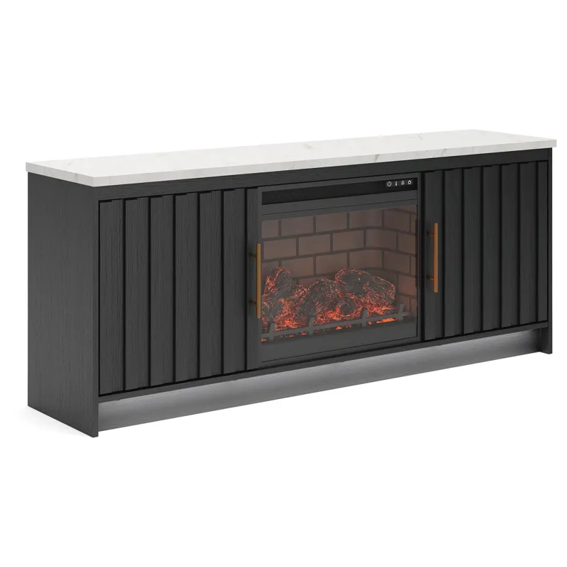 Cadmori 63\" TV Stand with Electric Fireplace