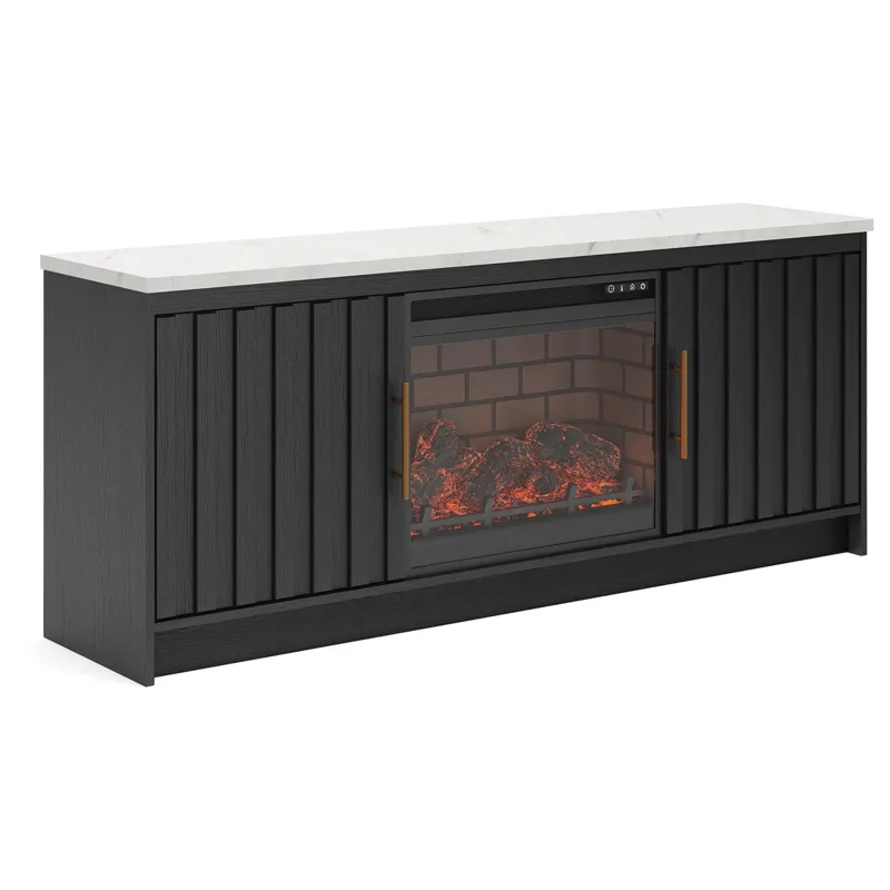 Cadmori 63\" TV Stand with Electric Fireplace