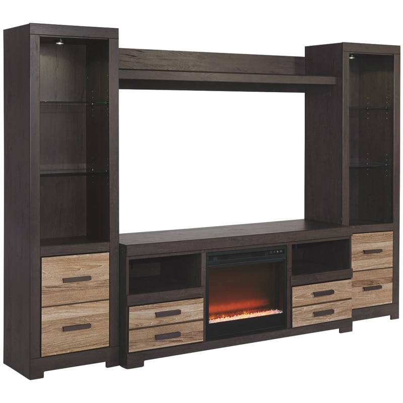 Harlinton 4 Piece Entertainment Center With Electric Fireplace By Harlinton 4 Piece Entertainment Center With Electric Fireplace