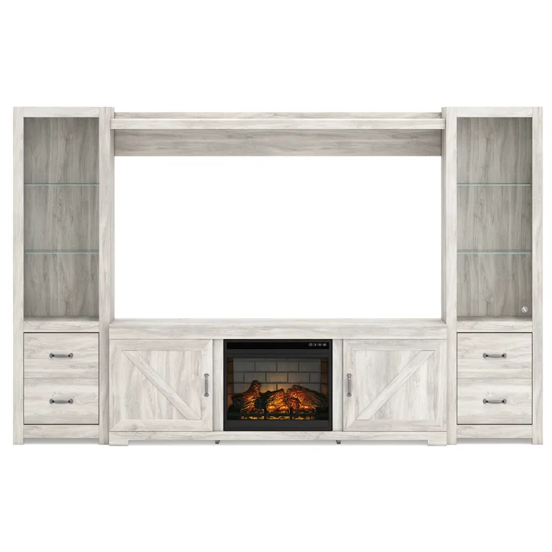 Bellaby 4-Piece Entertainment Center with Electric Fireplace