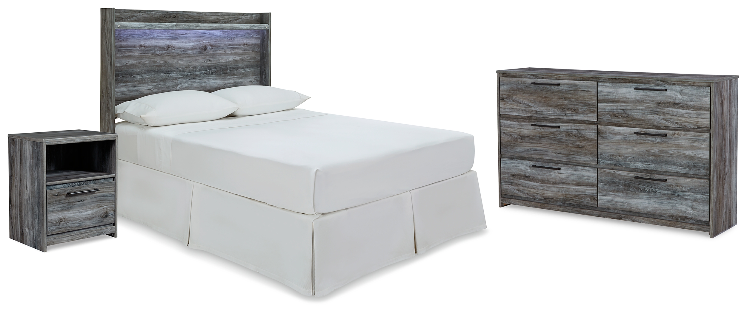 Baystorm Full Panel Headboard, Dresser and Nightstand B221B59 by
