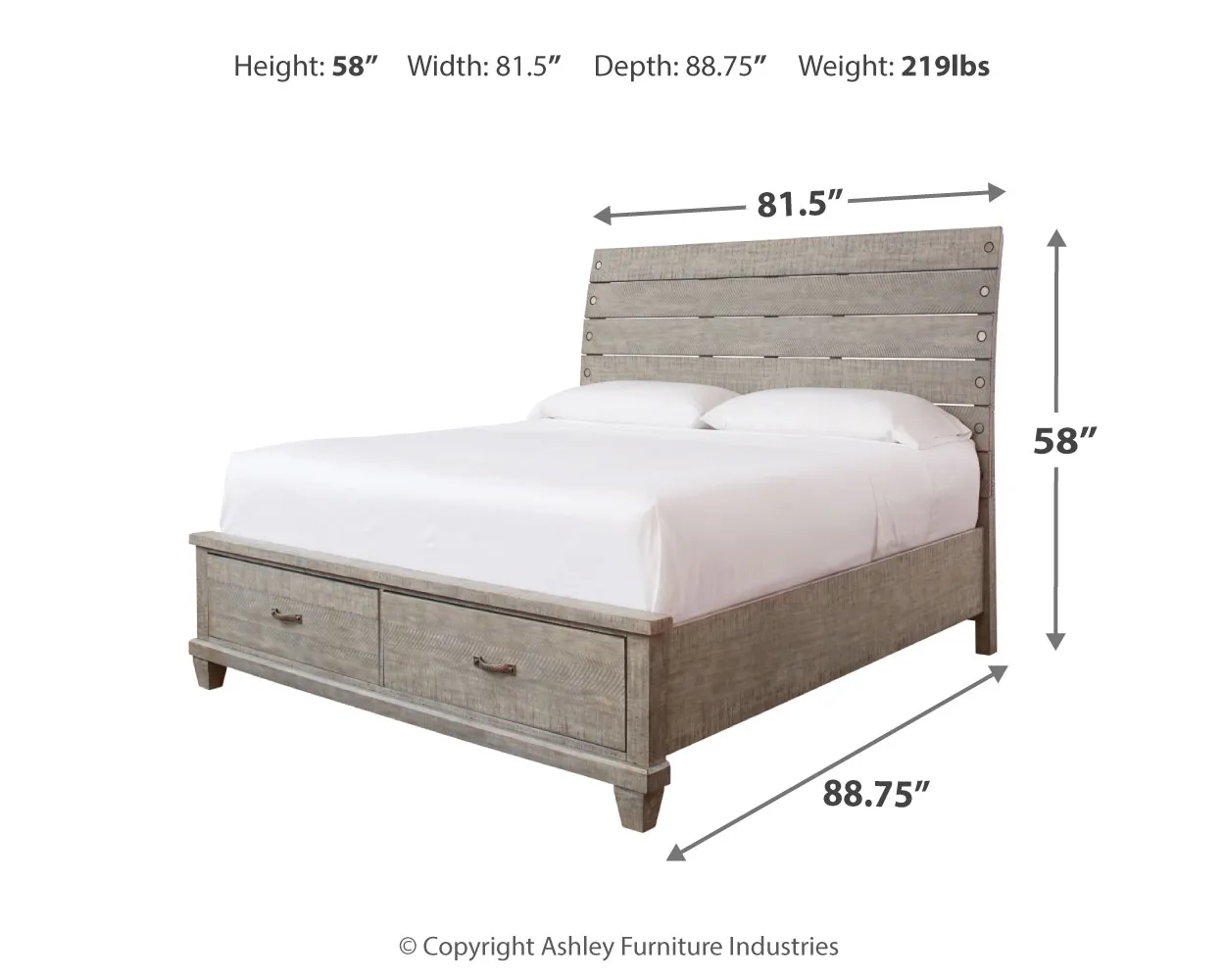 Naydell King Panel Bed with 2 Storage Drawers - Image 4