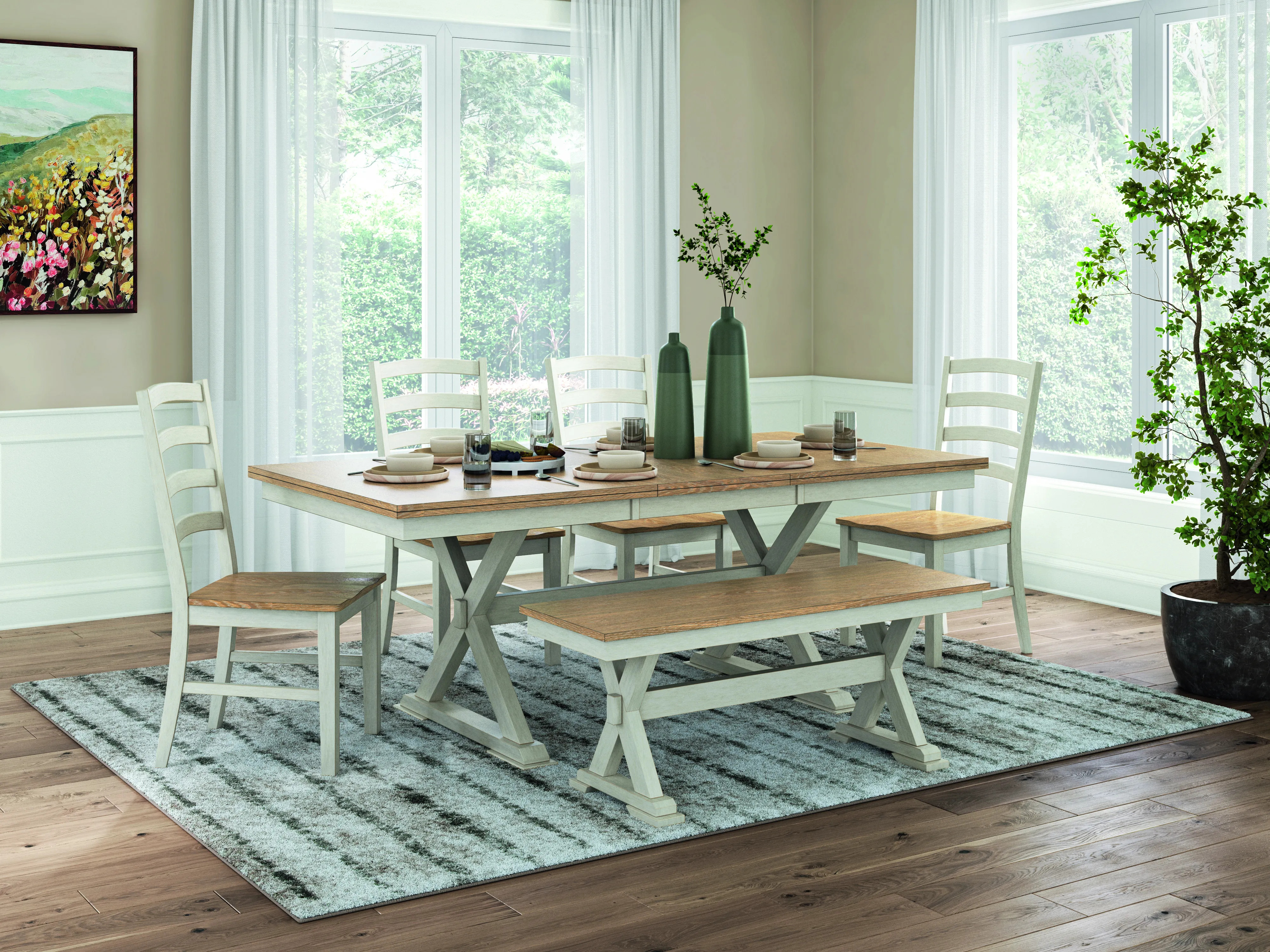 Westlinport 6 PC Dining Set D627-35+00+01x4 by Signature