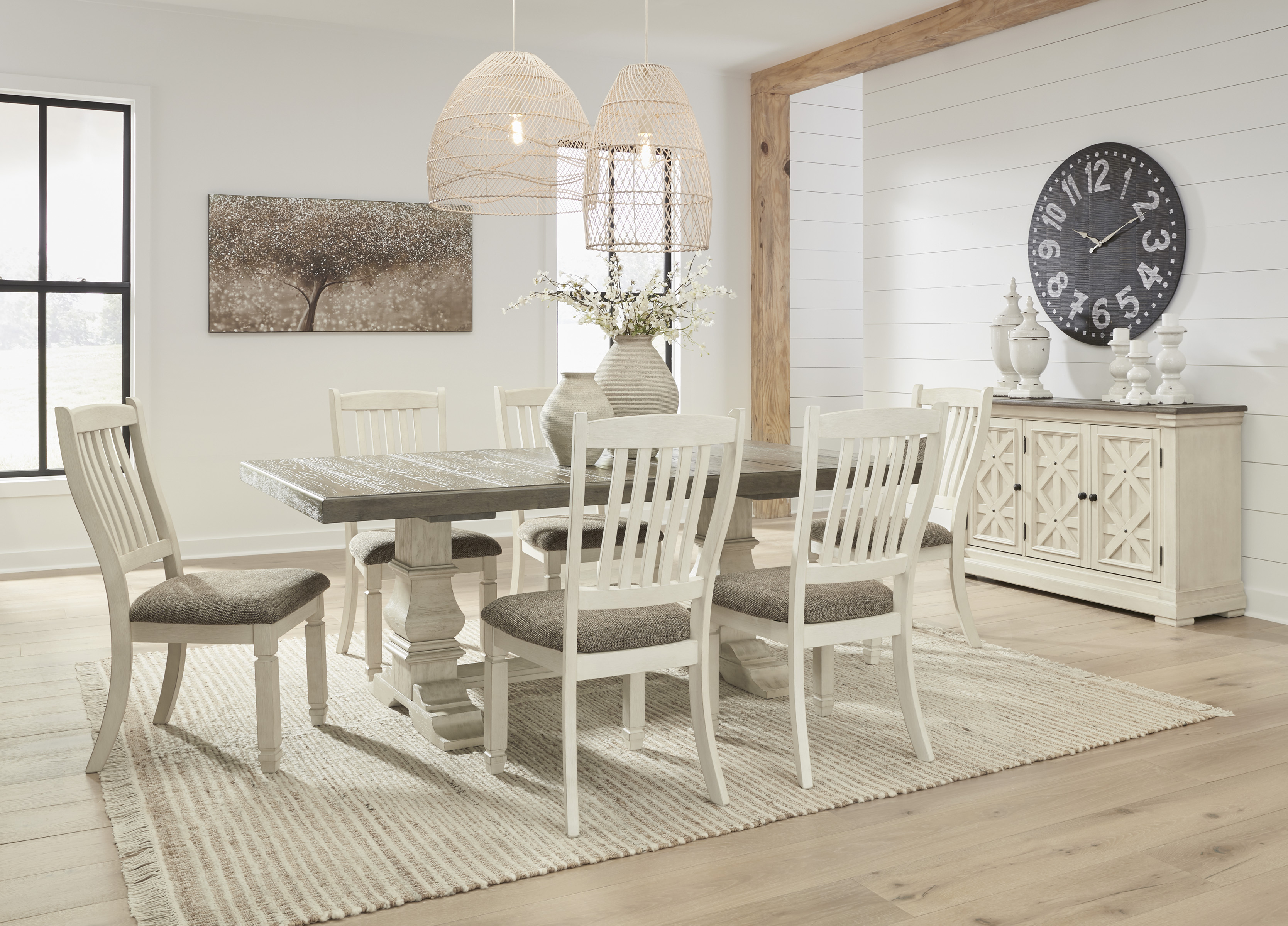 Bolanburg 7 PC Extention Dining Set D647D17+01x6 by Signature Design by