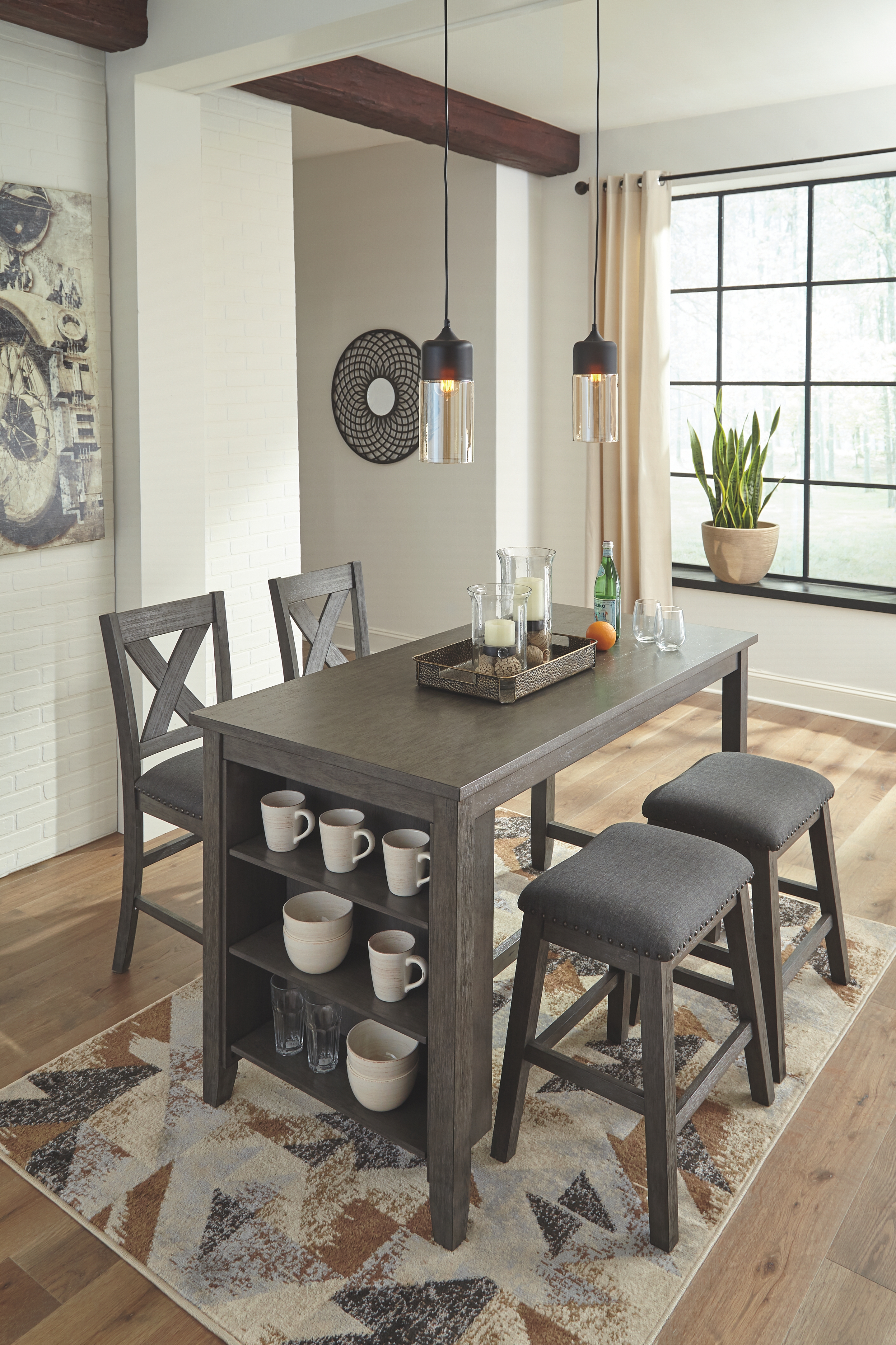 Caitbrook Counter Height Upholstered Bar Stool Images