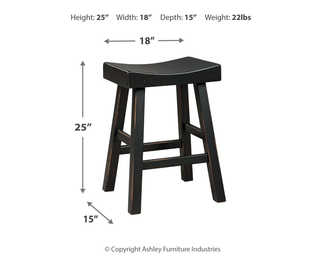 Glosco Counter Height Bar Stool (Set of 2) D548524X2 by Signature