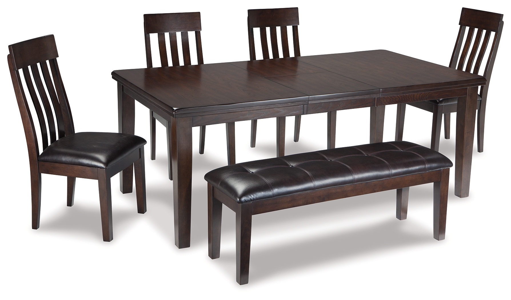 Haddigan Dining Table with 4 Chairs and Bench D596D2 by Signature