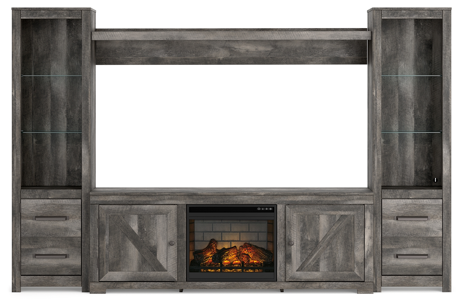 Wynnlow 4Piece Entertainment Center with Electric Fireplace W440W15 by