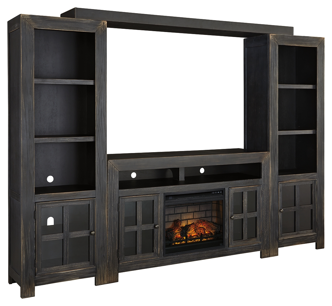 Gavelston 4Piece Entertainment Center with Electric Fireplace by