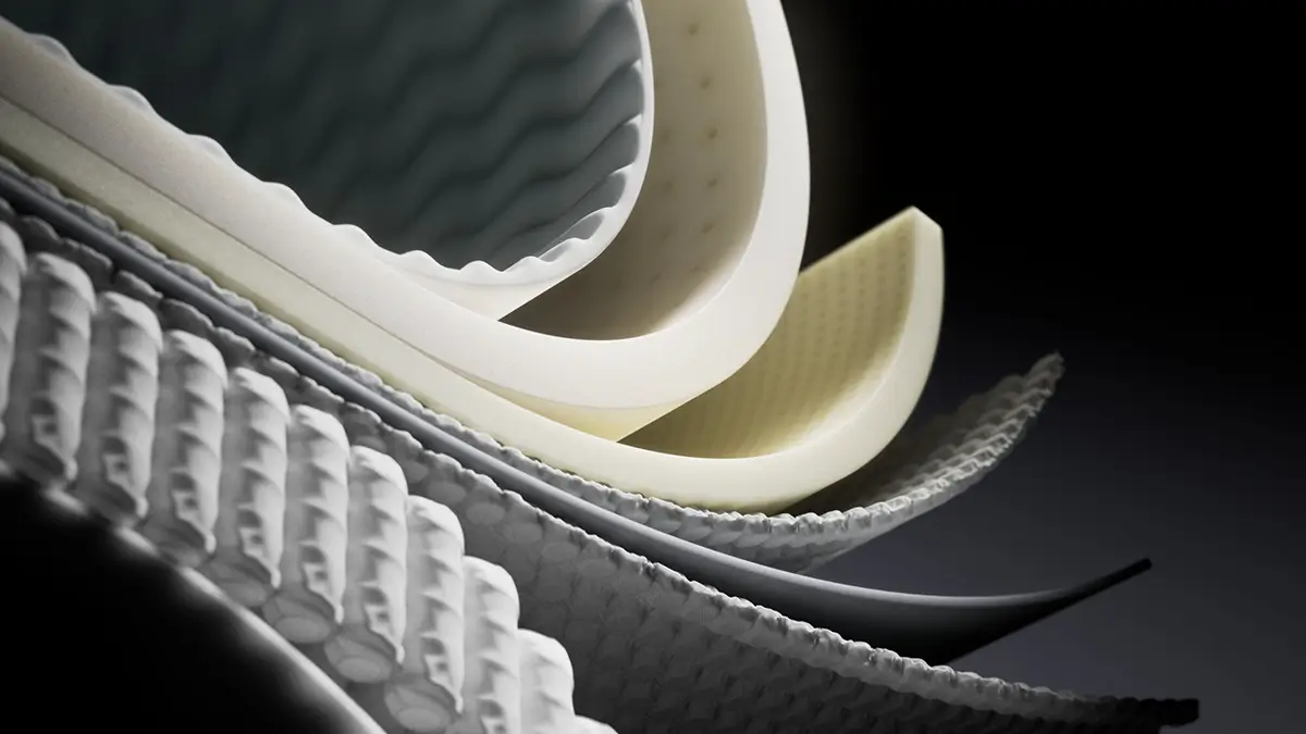 Illustration of Beautyrest mattress foams