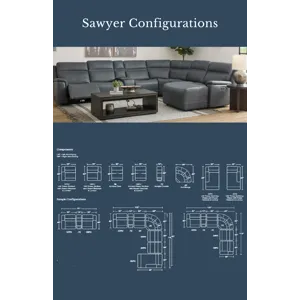 Sawyer 6 PC Power Reclining Sectional