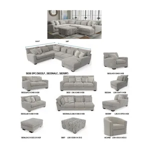 SIMONEAUX 3PC SECTIONAL