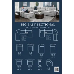 Big Easy 5 Piece Power Recline Sectional