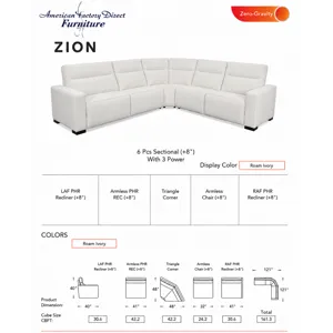 Zion 5 Piece Sectional