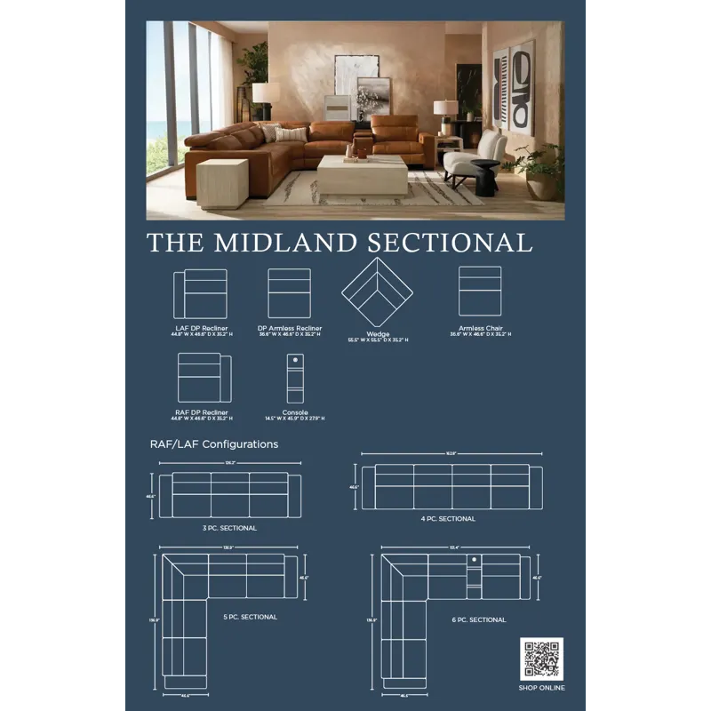 MIDLAND LEATHER SECTIONAL