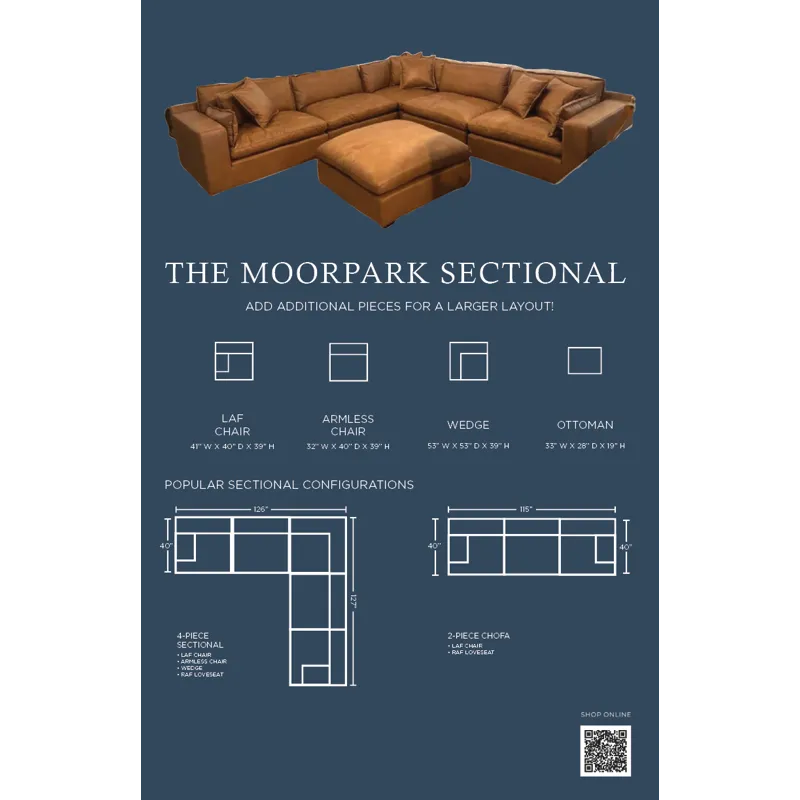 MOORPARK 5 PC SECTIONAL M