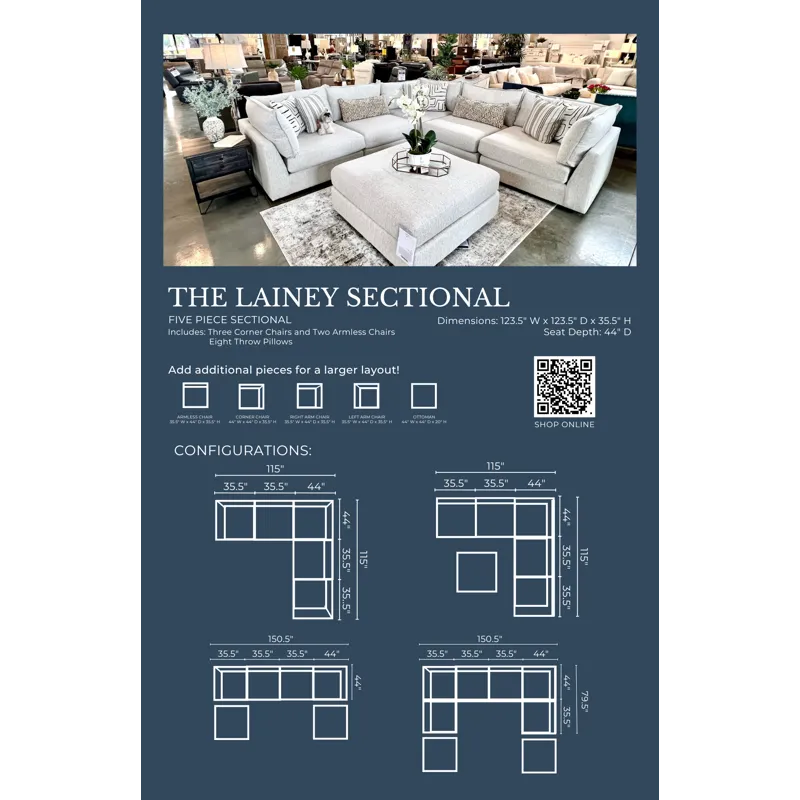 LAINEY 5 PIECE SECTIONAL
