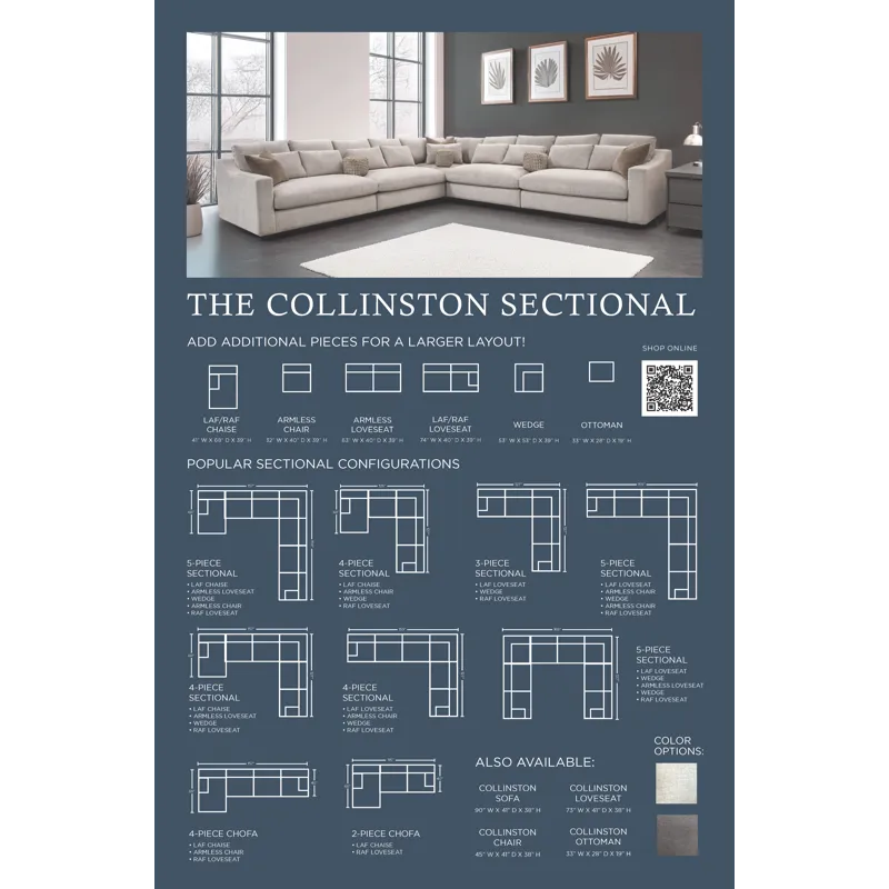 COLLINSTON 4PC SECTIONAL