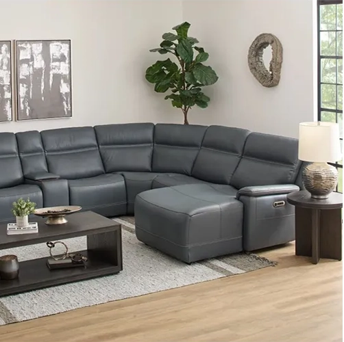 Blue Flexsteel Sawyer sectional sofa
