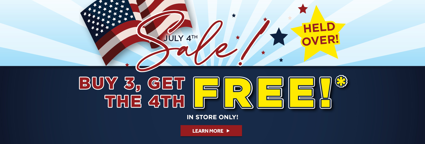 July 4th Sale Held Over