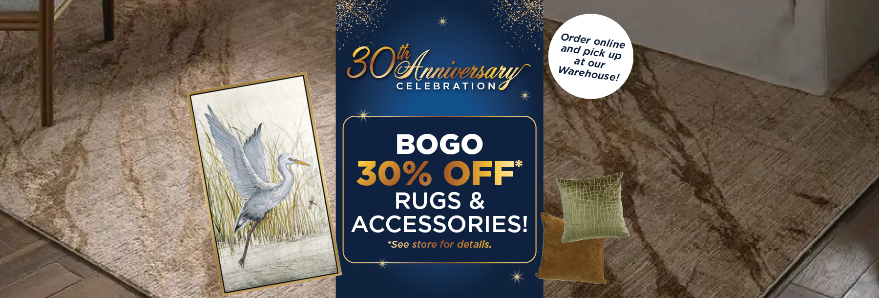 Anniversary Sale Rugs and Accessories Starts Now