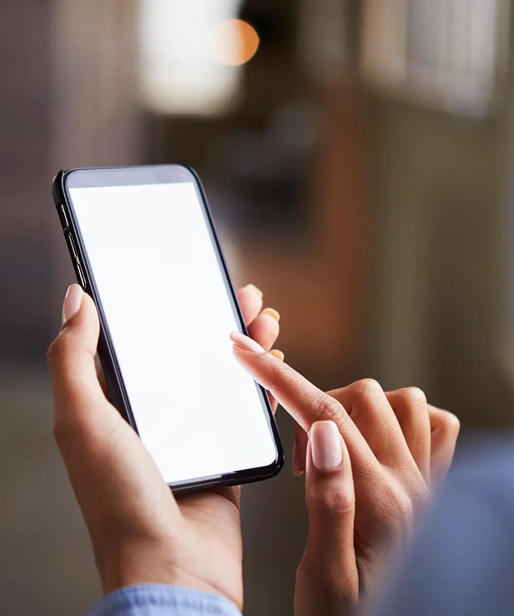 Woman using a smartphone