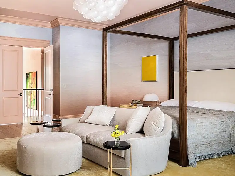 Wide-format scenic mural wallcovering