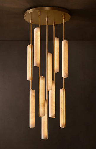Lamp hanging from ceiling