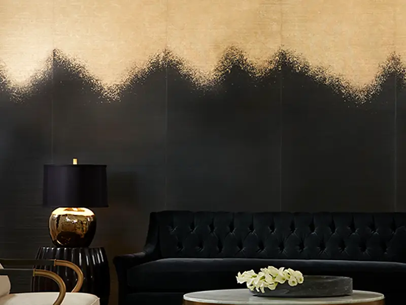 Specialty and metallic leaf wallcovering texture