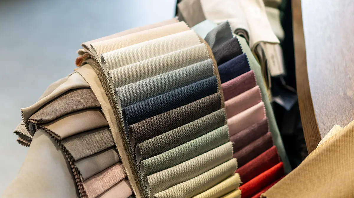 Multiple fabrics and leathers available for selection