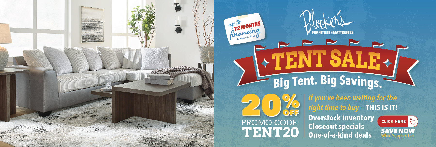 Blocker Furniture's Tent Sale Is Here