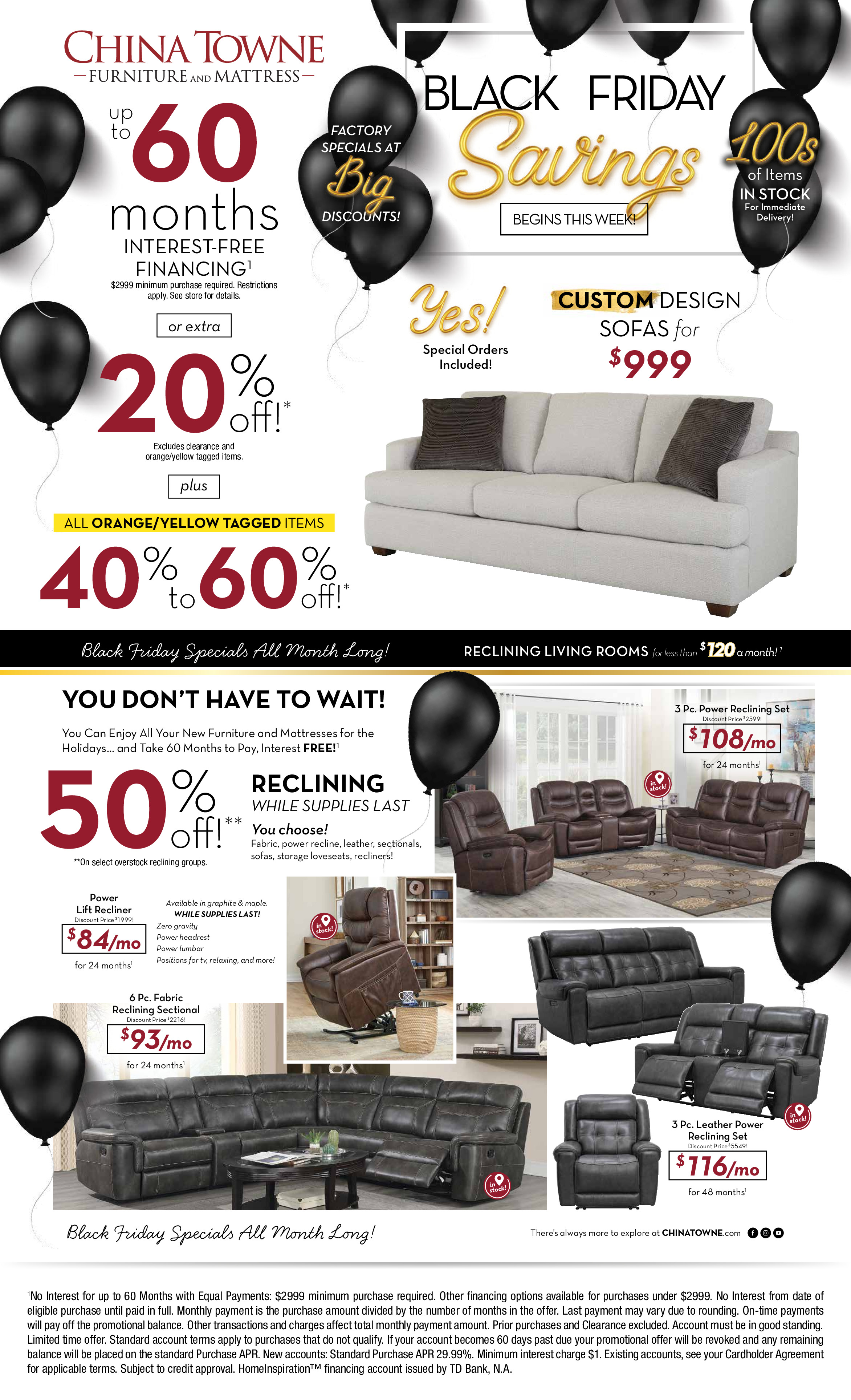 Black Friday Event | China Towne Furniture & Mattress