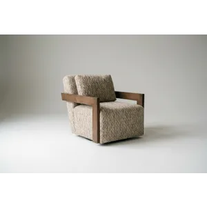 Cabell Exposed Wood Swivel Chair